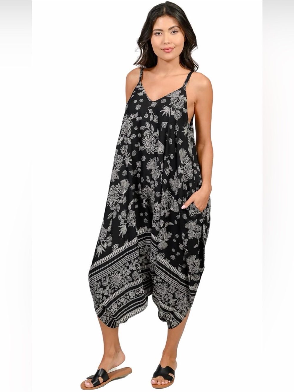 *NWOT Sleeveless Tie-Strap Boho Cropped Onesie
